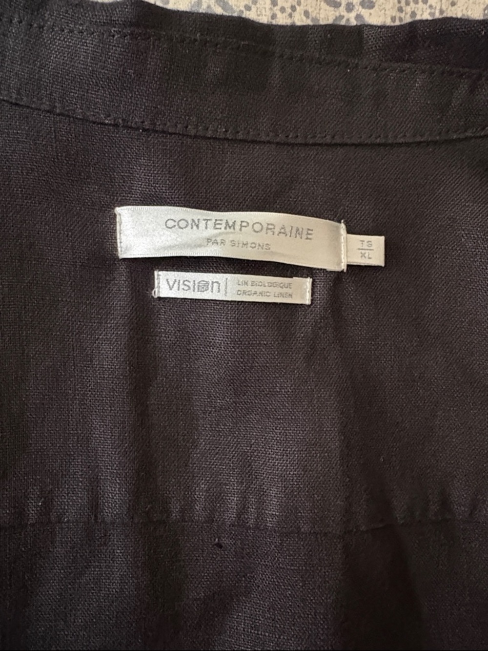 NWOT Simons Black Button-Front 100% Linen Jacket - Picture 7 of 8